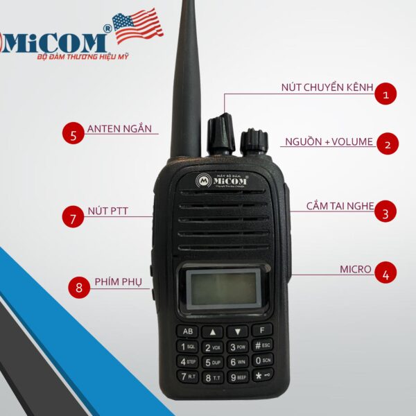 máy bộ đàm MiCOM JP-F2000-M thương hiệu Mỹ