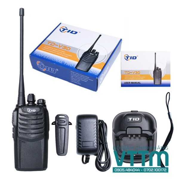 Máy bộ đàm TID V30 chính hãng, giá tốt tại Bộ Đàm Thăng Long