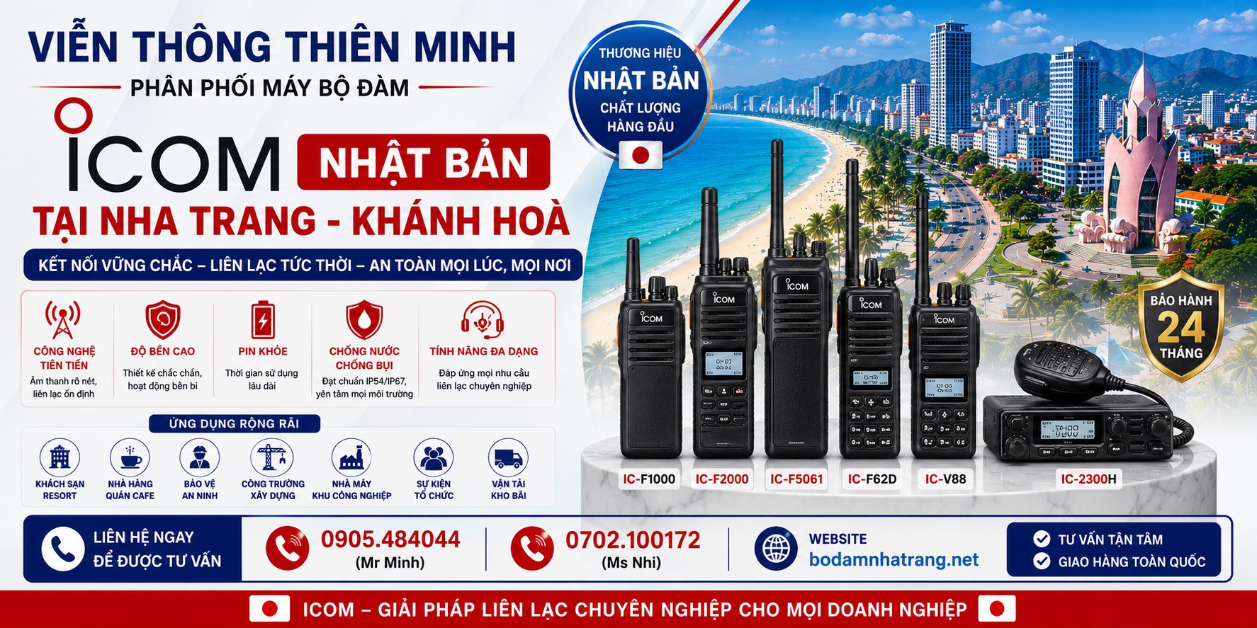 máy bộ đàm icom tại Nha Trang