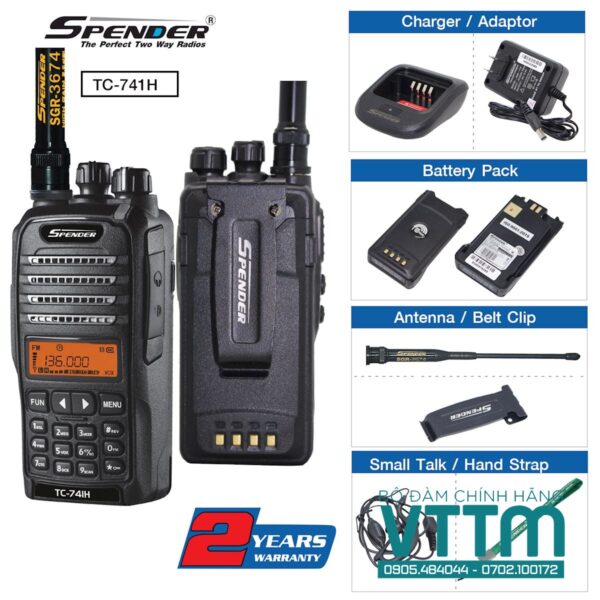 Bộ đàm cầm tay Spender TC-741H VHF – Giải pháp liên lạc hiệu quả